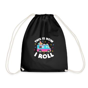 Crème glacée Crème glacée Crème glacée Cadeau d’été - Sac de sport léger - noir - Devant