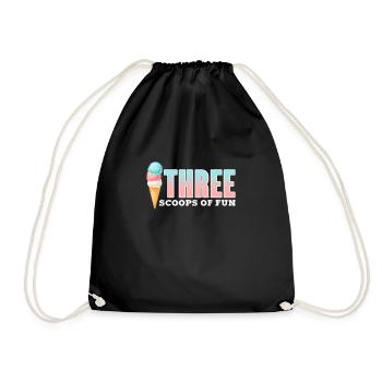 Crème glacée Crème glacée Crème glacée Cadeau d’été - Sac de sport léger - noir - Devant