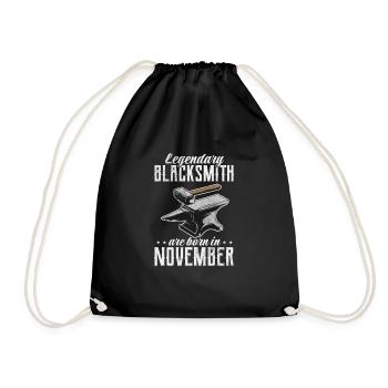 Blacksmith - Drawstring Bag - black - Front