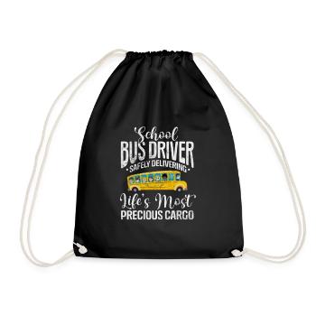 Busfahrer - Turnbeutel - Schwarz - Vorne