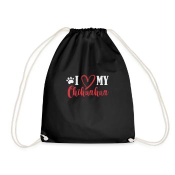 Chihuahua - Drawstring Bag - black - Front