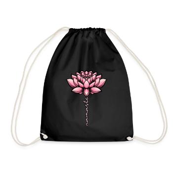 Méditation méditer Zen Yoga cadeau - Sac de sport léger - noir - Devant