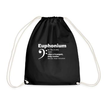 Euphonium Blechbläser Instrument Funny Definition - Turnbeutel - Schwarz - Vorne