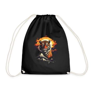 Majestic Tiger Wilderness Wild Powerful - Drawstring Bag - black - Front