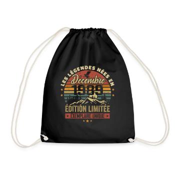 1989 Vintage Cadeau Anniversaire Décembre 1989 - Sac de sport léger - noir - Devant