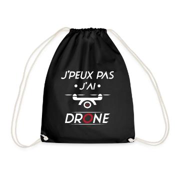 J'peux pas j'ai Drone - Sac de sport léger - noir - Devant