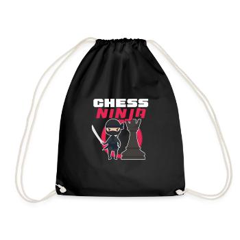 Chess Chessboard Checkmate Chess Player - Drawstring Bag - black - Front