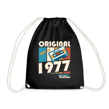 46e anniversaire Cassette novembre Vintage 1977 - Sac de sport léger - noir - Devant