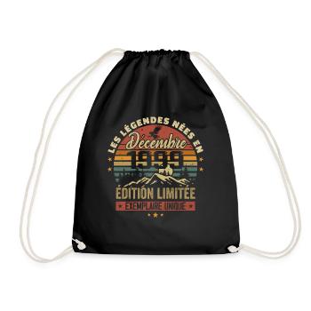 1999 Vintage Cadeau Anniversaire Décembre 1999 - Sac de sport léger - noir - Devant