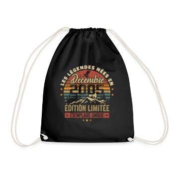 2005 Vintage Cadeau Anniversaire Décembre 2005 - Sac de sport léger - noir - Devant