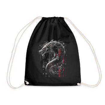 Japanese Tattoo China Mythology - Drawstring Bag - black - Front