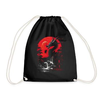 Japanisch Japanisch Landschaft Asien Mystisch - Turnbeutel - Schwarz - Vorne