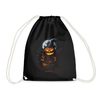 Halloween Creepy Artwork Horreur - Sac de sport léger - noir - Devant