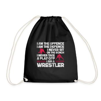 Wrestling - Turnbeutel - Schwarz - Vorne