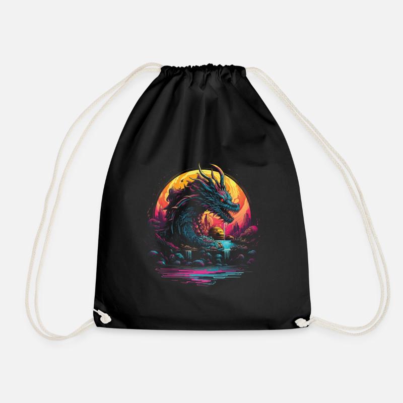 Drache Rollenspiel Spiel Drachen - Turnbeutel - Schwarz