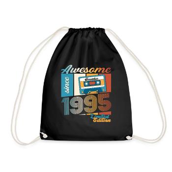 28e anniversaire Cassette décembre Vintage 1995 - Sac de sport léger - noir - Devant