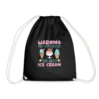 Crème glacée Crème glacée Crème glacée Cadeau d’été - Sac de sport léger - noir - Devant