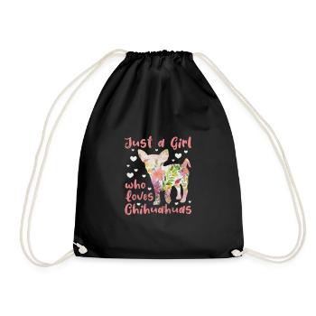Chihuahuas - Drawstring Bag - black - Front