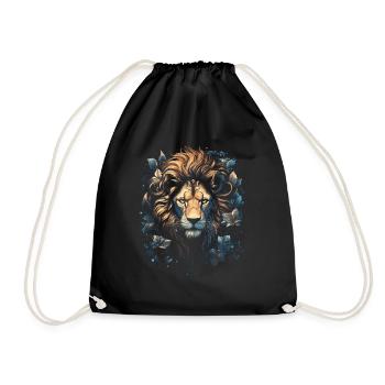 Lion, Animal, King, Africa - Drawstring Bag - black - Front