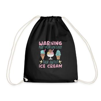 Eiscreme - Turnbeutel - Schwarz - Vorne