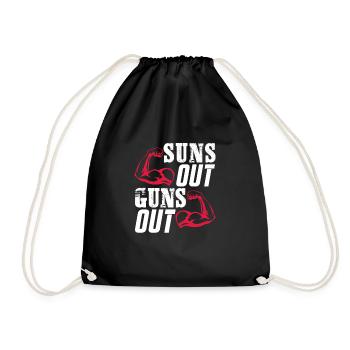 Bodybuilder Body Building Fitness Gym Gift - Drawstring Bag - black - Front