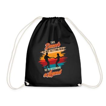 Dancing Dancer Birthday Choreographer Dance School - Drawstring Bag - black - Front