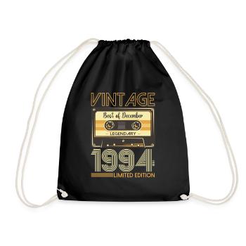 Cassette 29e anniversaire décembre Vintage 1994 - Sac de sport léger - noir - Devant
