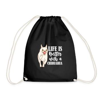 Chihuahua Dog Dog School Dog Owner Gift - Drawstring Bag - black - Front