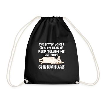 Chihuahua chien chien école chien propriétaire cadeau - Sac de sport léger - noir - Devant