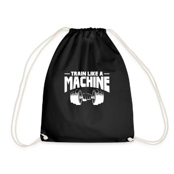 Bodybuilder Body Building Fitness Gym Gift - Drawstring Bag - black - Front