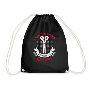 Hairdresser, Barber, Hairdresser, Hair Salon - Drawstring Bag - black - Front