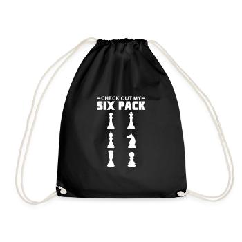 Chess Chessboard Checkmate Chess Player - Drawstring Bag - black - Front