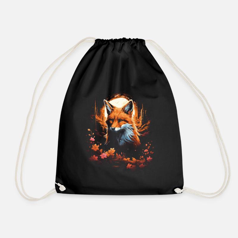 Fantasy Artwork Fuchs Füchse - Turnbeutel - Schwarz