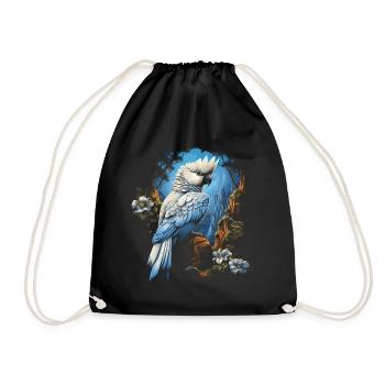 Plumes de perroquet tropical oiseau majestueux - Sac de sport léger - noir - Devant