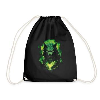 Fantasy Loup Loup-Garou Horreur Épée Surnaturel - Sac de sport léger - noir - Devant