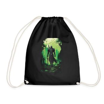 Fantasy Chevalier Château Magie Conte de Fées Mythique Gothique - Sac de sport léger - noir - Devant