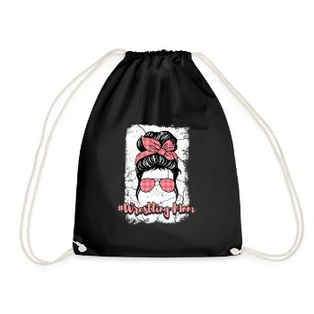 Wrestling Wrestler Fight Wrestling Ringer Gift - Drawstring Bag - black - Front
