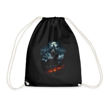 Fantasy Chevalier Château Magie Conte de Fées Mythique Gothique - Sac de sport léger - noir - Devant