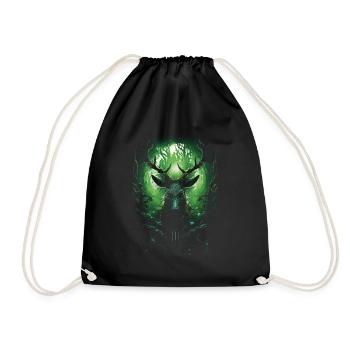 Fantasy cerf château magique elfique désert Fable - Sac de sport léger - noir - Devant