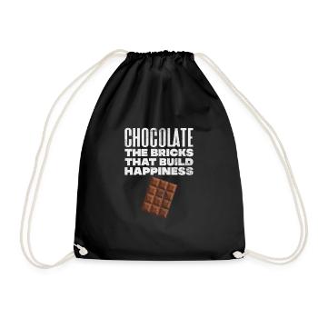 Schokolade - Turnbeutel - Schwarz - Vorne