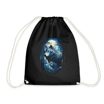 Fantasy Wolf Magic Pack Mysterious - Drawstring Bag - black - Front