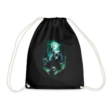 Fantasy Wolf Magic Pack Mysterious - Drawstring Bag - black - Front
