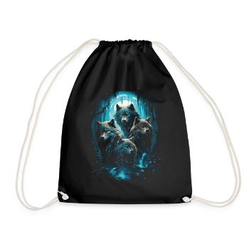 Fantasy Wolf Magic Pack Mysterious - Drawstring Bag - black - Front
