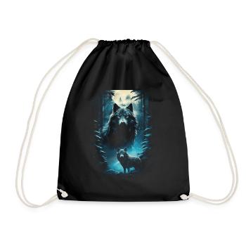 Fantasy Wolf Magic Pack Mysterious - Drawstring Bag - black - Front