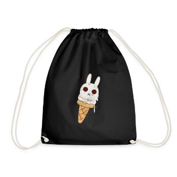 eiscreme - Drawstring Bag - black - Front