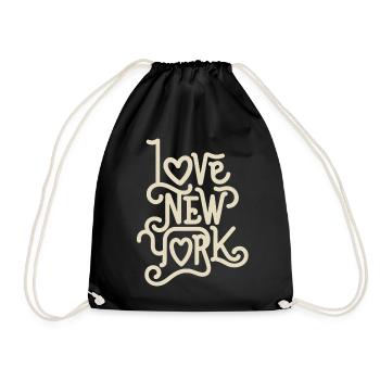I Love New York City Big Apple USA Amerika - Turnbeutel - Schwarz - Vorne