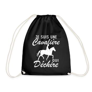 Ich bin ein Reiter, der Geschenke zerreißt - Turnbeutel - Schwarz - Vorne
