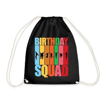 Birthday Squad - Celebrate with Your Girls Crew Sq - Drawstring Bag - black - Front