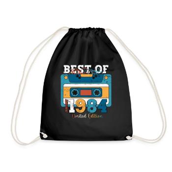 40e anniversaire janvier Vintage 1984 cassette - Sac de sport léger - noir - Devant