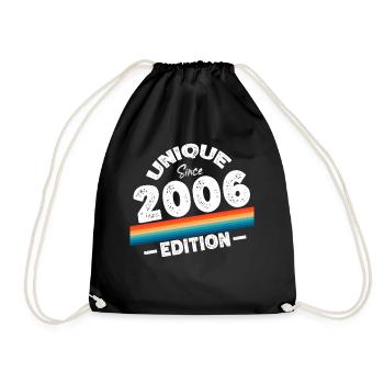 Unique Since 2006 Edition Birthday Vintage 2006 - Drawstring Bag - black - Front